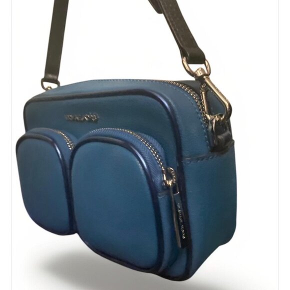 MICHAEL KORS JET SET MIRELLA MEDIUM CROSSBODY BAG TECH ATTACHED BLUE MSRP $299 - Picture 2 of 4